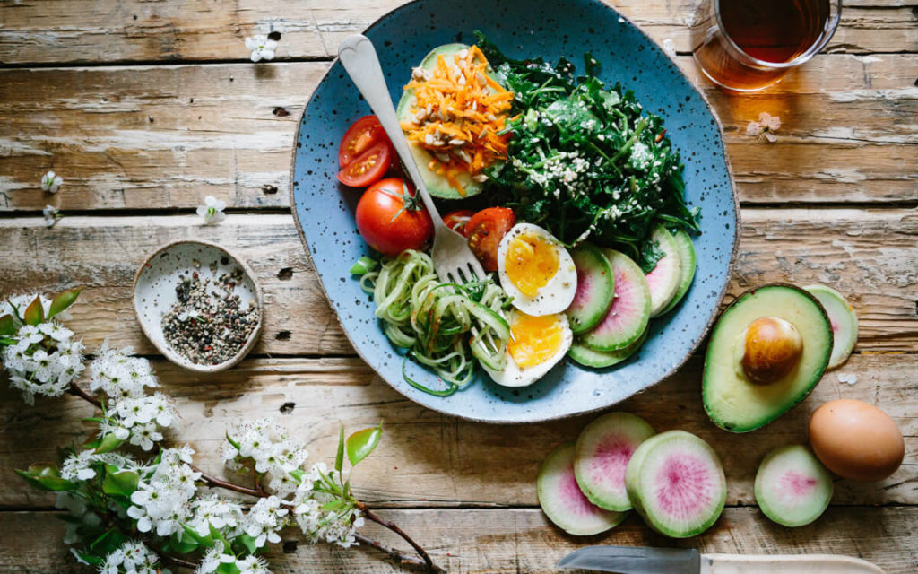 Avocado, eggs, and other keto diet foods